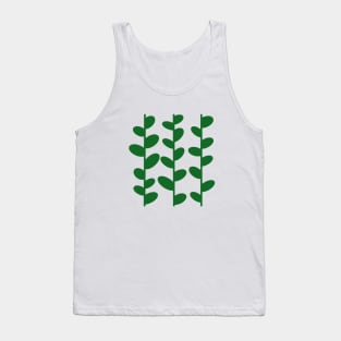 green leaves digital illustration, modern art, digital art Tank Top